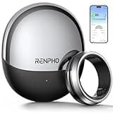 RENPHO Lynx Smart Ring-All Day Sleep & Activity Tracking, Includes Charging Case, Gifts for Men, 7-Day Battery Life, Subscription-Free App for iOS & Android, Size Before You Buy (Silver, Size 10)