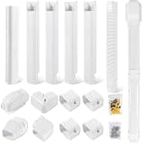KuriProtect 3" 10Ft PVC Decorative Line Set Cover Kit - Protection for Mini Split, Central Air Conditioner & Heat Pump(White)