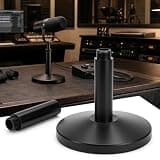 YIBEICO Desktop Mic Stand for Shure MV7/MV7+/MV7X/MV7i,Premium Heavy-Duty Base with 2 Extension Rods, Portable Space-Saving Microphone Stand for Podcast & Streaming