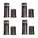 Magnetic Reed Switch Surface Mount Wired Door Window Alarm, Magneti Door Switch, Contact Sensor, for Home Security and Burglar Alarm Systems (4 Sets Brown)