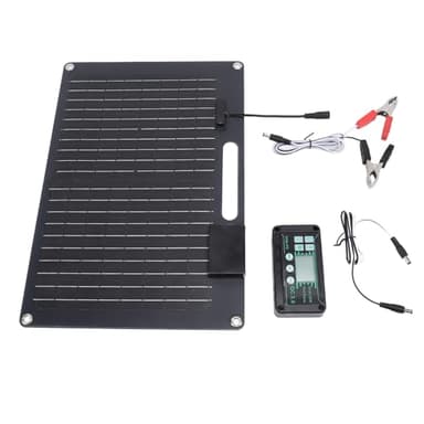 NOENNULL Solar Panel Kit Efficient 100W for RV Boat 12V 24V Black Monocrystalline Silicon 41 X 28cm