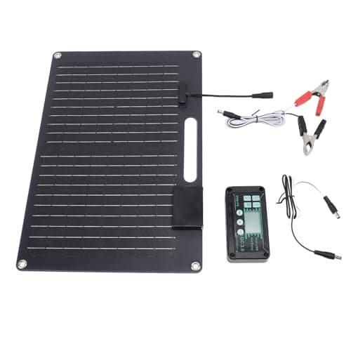 NOENNULL Solar Panel Kit Efficient 100W for RV Boat 12V 24V Black Monocrystalline Silicon 41 X 28cm