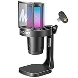 MAONO DGM20W Wireless Microphone for PC, Condenser USB Mic for Gaming Streaming with Noise Cancellation & Quick Mute,Gain Control,RGB,Software, Computer Desktop Mic for PS5 Twitch Discord, Black