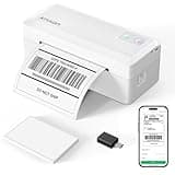 KNAON Shipping Thermal Label Printer, 4x6 Portable Label Printer, Bluetooth Label Maker for Small Business, Support iPhone,Android,Windows,Mac,Chromebook,Works with USPS, Etsy,Shopify&More, White