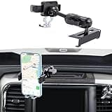 Kaishengyuan Metal Phone Mount for Ram Truck 2013-2018, Dash Mount Cell Phone Holder Compatible with RAM 1500/2500/3500 & 2019+ Classic, Metal Ball Adapter Phone Stand Arm Fit for Most Smartphones