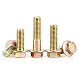 M5 M6 M8 M10 M12 8.8 Grade Color Zinc Outer Hexagonal Head Bolt Hexagonal Screws GB5787 Thread Length 8mm-100mm(50mm,M6-Half thread-5pcs)