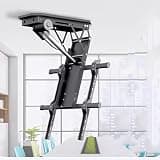 MekUk TV Mount Stands TV Wall Mount - Adjustable Ceiling TV Mount Bracket, Hidden Drop Down TV Lift, 0-85° Flip Down