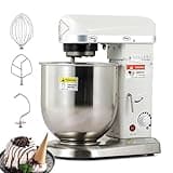 GSHSHOU 500W Baking Stand Mixer Multi-Function Commercial Cake Mixer Electric Kitchen Food Mixer with Stainless Steel Bowl, Beater, Dough Hook, Whisk for Baking 5L