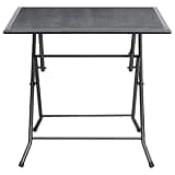 Mesh Folding Table 31.5x31.5x28.3 Inches Steel Patio Garden Terrace Outdoor Dining, Anthracite