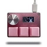 BTXETUEL SayoDevice O3C OSU Keyboard Rapid Trigger Hall Switches Magnetic Linear Switches Keyboard with Knob and Screen,Copy Paste,Shotcut,Macro Hotswap Mini Keypad.… (Pink)