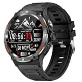 KT76 Military Smart Watch with Bluetooth Calling, Heart Rate Monitor, Pedometer, Sleep Tracking, Compass, 3ATM Waterproof, Sports Fitness Tracker