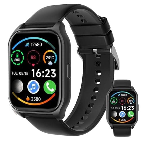 Smart Watch for Men and Women, 1.83" HD Display, Bluetooth Calling, 100+ Sports Modes, Health, Fitness and Sleep Tracker, Android/iOS Compatible