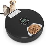 Automatic Pet Feeder for Wet & Dry Food, 5-Meal Timer Dispenser with 2 Ice Packs, Programmable Smart Feeder for Cats/Dogs – Keep Food Fresh Longer (Pet Feeder with 2 Ice Cube Tray)