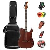Bullfighter Acoustic Guitar Silent Electric Guitars 38'' Steel String Guitarra Protable Travel Acustica Classical Guitar for Beginner Adults With Gig Bag, Strap, Strings, Cable and Picks (Brown)