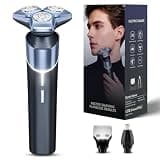 Electric Razor for Men: 3-in-1 Shaver with Hair Clipper and Nose Hair Trimmer, Delicate Blue