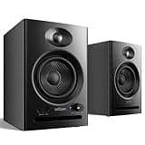 Ortizan Active Studio Monitor Speakers, Bluetooth 5.3 Wireless, for Music Production, PC Gaming & Home Audio, Bookshelf Speakers (Black)