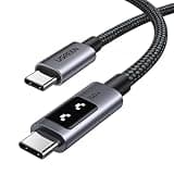 UGREEN Uno USB C to USB C Cable 100W Fast Charging Cable Type C Charging Cord with LED Display for iPhone 17/17 Air/17 Pro/17 Pro Max/16, MacBook Pro/Air, iPad Pro/Air, Galaxy S25 Ultra 10FT Black