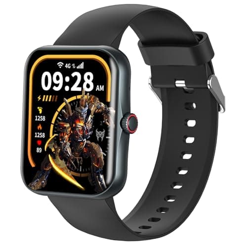 Transformers Fitness Tracker Smartwatch, Smartwatch for Kids Men Women, 1.83-inch HD IP68, Supports Voice Calls, Sleep Calories Sports Mode, Pedometer Bluetooth-Music Message Notifications (Black)