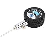 Halearo Digital Mini Soccer Ball Pressure Gauge with LCD Display for Basketball Volleyball Football - Metal Black 1.6 in Diameter
