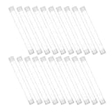 IWOWHERO 20pcs Thermometer Organizer Case with Needle Storage Box, Waterproof Plastic Thermometer Cover for Home and Clinic Use, 15x150mm Large Flat Tube Holder