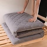 Upgraded Japanese Futon Floor Mattress Floor Guest Bed,Portable Camping Tatami Sleeping Mat,Single/Twin/Queen/King Size Folding Roll Up Sleep Padding (Gray,31"x75")
