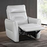Contemporary Style Power Recliner with Flare Welt Trim Arms