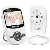 ANMEATE Video Baby Monitor with Digital Camera, Digital 2.4Ghz Wireless Video Monitor with Temperature Monitor, 960ft Transmission Range, 2-Way Talk, Night Vision, High Capacity Battery(1 Camera)