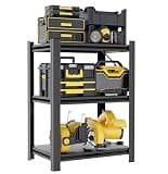 SFTORMAS Garage Shelving Heavy Duty Adjustable Storage Shelves Unit,Metal Utility Rack Shelf for Industries, Warehouses, Basement (3-Tier 31.5" Hx23.6 Wx13.8 D)