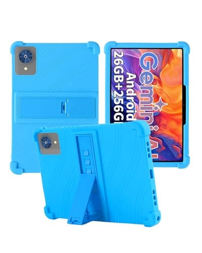 for Relndoo P60 Tablet Case,BOVUGAC Adjustable Stand Shockproof Easy Installation Slim and Lightweight Premium Silicone Protective Shell for Relndoo 10.1 inch P60 Tablet Case Cover.(Sky Blue)