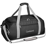 Cambond Airport Luggage Checked Bag - 60L Travel Duffle Bag for 4-5 Day Short Trip, Compact Foldable Travel Duffel Bags for Traveling with Shoe Compartment for Men Women, Checked Luggage, Black