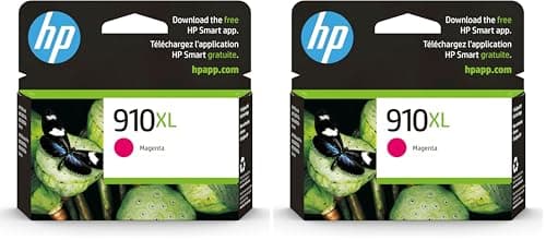 HP 910XL Magenta High-Yield Ink Cartridge | Works with OfficeJet 8010,8020 Series,OfficeJet Pro 8020,8030 Series | Eligible for Instant Ink-| 3YL64AN,(Pack of 2)