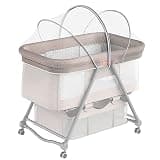 DUOMI Bassinet Cover for Cats with Two-Way Zipper,Portable Bassinet Mosquito Net Cover,Mosquito Net to Keep Pets Out(White)