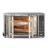 Oster Extra Large 42L French Door Countertop Toaster Oven, 10-in-1 Air Fryer Oven, with Air Fry Rack, Wire Rack, Baking Pan and Crumb Tray, Stainless Steel