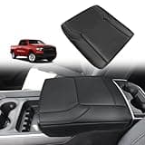 Muslogy Center Console Armrest Cover Fit for Dodge Ram1500 2500 3500 2019-2026 Accessories, Comfort Armrest Pad Console Lid Cushion Vegan Leather Regular Thick(Bucket Seat ONLY, NO Limited,Laramie)