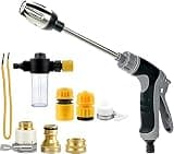 Pressure Washer Gun, Cordless Power Washer, Durable Stainless Steel, 360° Rotating for Three Spray Modes, Universal Compatibility