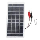 5W 12V Polycrystalline Silicon Solar Panel, Portable Solar Panel Charger for Low - Power Devices, Weather - Outdoor Solar Cell Battery Charger with Carabiner