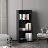 agnixnaf Ladder Bookcase 47" H, 3 Tier, Black Bookshelves Storage, Modern, for HomeOffice