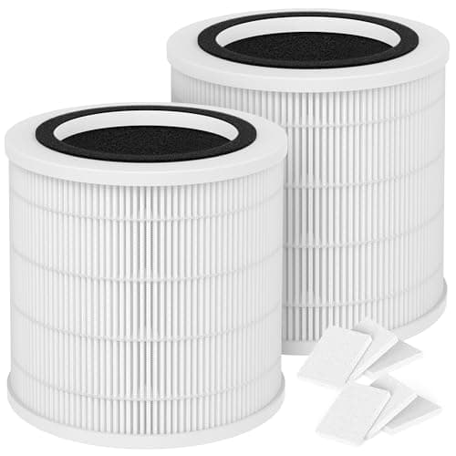 FCFMY 2 Packs H7126 Replacement Filter Compatible with GoveeLife H7126 Mini Air Cleaner Purifier, 2pcs Filters and 6 pcs Aroma Pads Accessories