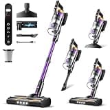 Rittvot Cordless Vacuum Cleaner for Home, 580W/48KPa Powerful Suction, 65 Min Runtime, Lightweight Stick Vacuum with LED Screen & Wall Mount, Handheld Vacuum for Pet Hair, Carpet & Hard Floors