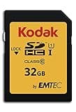 Kodak SDHC Card 32GB UHS-I U1 V10 Premium, up to 85MB/s Read Speed, for Full HD Video and High-Resolution Pictures, Compatible with SDHC Standard - EKMSD32GHC10K