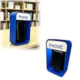 XMWPKQ Retro Telephone Booth Magnetic Charging Stand, Vintage Smartphone Charging Dock, Desktop Ornament Phone Holder, Desk Bedside Decor