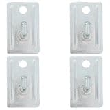 Toddmomy 4pcs Water Heater Bracket: Heavy-Duty Support Plate Holder – Wall Mounting Heater Hanger for Hollow Cavity Brick – Universal Electric Hot Tank Install Kit, Silver