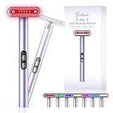 Light-Therapy-Wand, Red Light Therapy for Face and Neck Facial Wand 7 in 1 Led Beauty Wand Red & Blue Rejuvenation Face & Eye Massager Skincare Tool