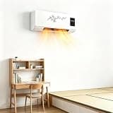 Portable Wall Mount AC Heater, 2-in-1 Split Heating System, Smart Quiet Fan, for Bedroom, Dorm, Garage
