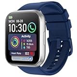 QONBINK Smart Watch, 1.85" HD Touchscreen Fitness Tracker with Bluetooth Calling, 120+ Sports Modes, IP68 Waterproof,Fitness Tracker 24/7 Heart Rate/Sleep Monitor M91 (Blue)