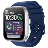 QONBINK Smart Watch, 1.85" HD Touchscreen Fitness Tracker with Bluetooth Calling, 120+ Sports Modes, IP68 Waterproof,Fitness Tracker 24/7 Heart Rate/Sleep Monitor M91 (Blue)