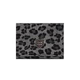 OLREDI Small Wallet for Women, Cute Leopard Print Trifold Wallet, Compact Card Holder with ID Window, Cash Pocket and Credit Card Slots, Gift for Women, Teen Girls and Best Friends Midnight Leopard