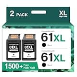 Cool Toner 61XL 61 Black Ink Cartridge Replacement for HP Ink 61 XL Ink Cartridges for HP Printers Envy 4500 5530 4502 4501 5535 OfficeJet 4630 DeskJet 2540 Printer (2 Pack, Black)