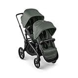 Bugaboo Kangaroo All-Terrain Full-Size Single-to-Double Tandem Stroller Toddler Seat, for Up to Three Kids, XL Wheels, One-Hand Operation, XL Underseat Storage and Sibling/Second Seat - Forest Green