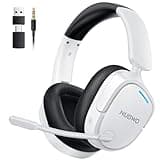 NUBWO Wireless Gaming Headset for PS5/PS4, PC, Laptop, Mac, 20ms Low-Latency, 80Hr, Zero Interference, PS5 Headset with 2.4GHz USB/Type-C, 7.1 Surround Sound, Bluetooth Gaming Headphones with Mic